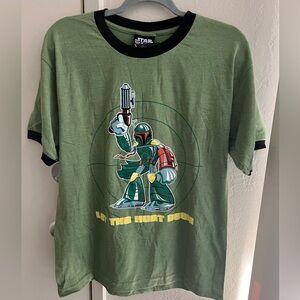 Boba Fett Star Wars Men’s Medium T-shirt. New with tags. “Let The Hunt Begin”